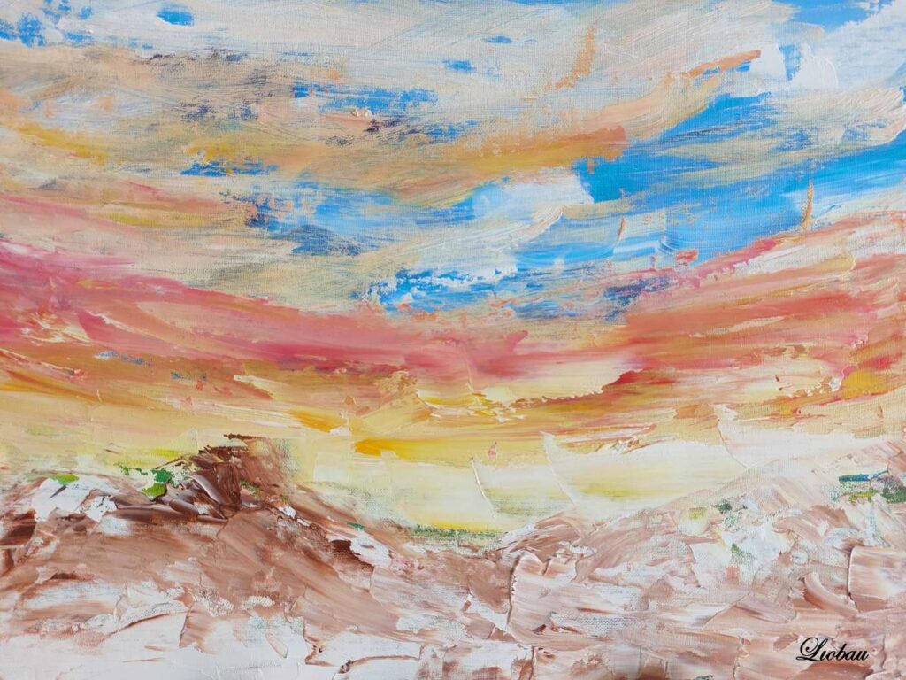 Une dune, un ciel bleu, quelques nuages et voila la vie qui s'épanouie.