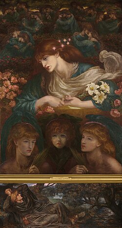 La Damoiselle élue (entre 1871 et 1878), Dante Gabriel Rossetti, Fogg Art Museum, Cambridge.