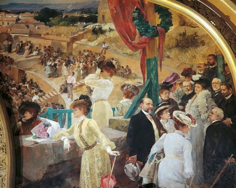Albert Maignan, Orange, Grande salle du Train Bleu (détail)