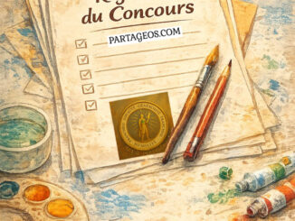 “Règlement du concours” avec avec le logo Partageos.