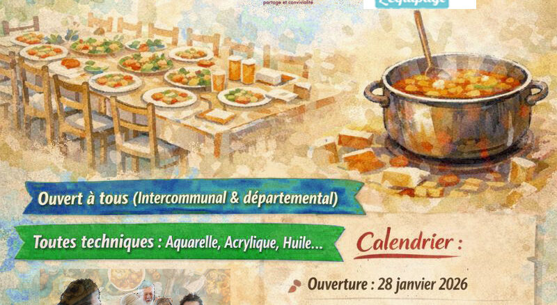 OUVERTURE DU CONCOURS DE PEINTURE 2026 ! « Grande tablée / Marmite généreuse »