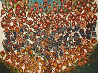 L’Arbre de vie de Séraphine Louis, œuvre végétale foisonnante aux rouges et bleus profonds, peinte en 1928.