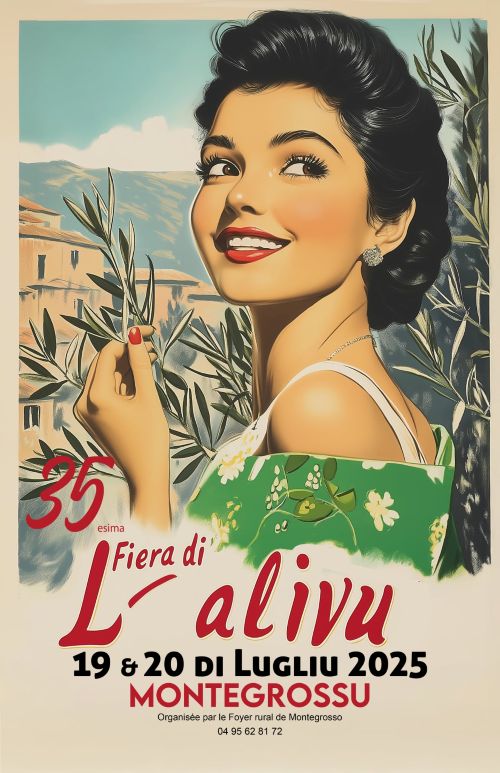 sur les flancs lumineux du MONTEGROSSO, se déroule « A FIERA DI L’ALIVU ». Une grande qualité et diversité des produits proposés : potiers, ferronniers, vanneur, ébéniste, couteliers et des sculpteurs 