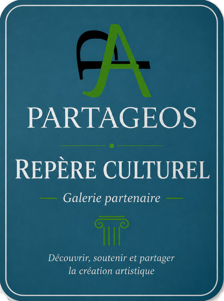 Plaque moderne et élégante de culture avec PARTAGEOS.COM
