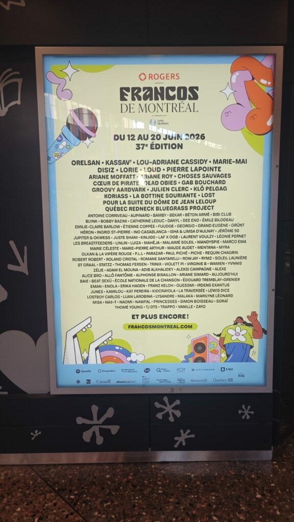 affiche lumineuse et Francophone
