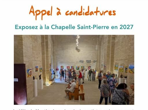 SAISON CULTURELLE À LA CHAPELLE : APPEL À CANDIDATURES 2027