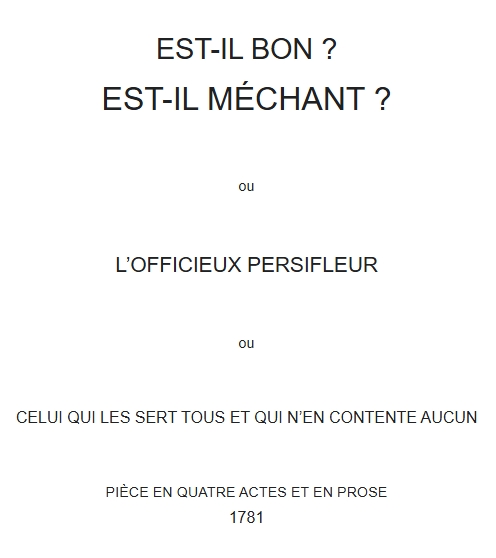 Couverture : Est-il bon ? Est-il méchant ?