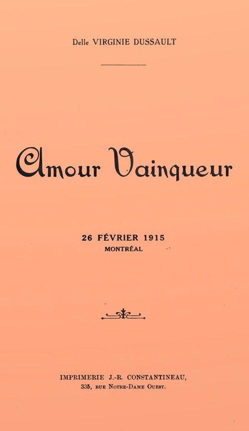 Couverture : Amour vainqueur