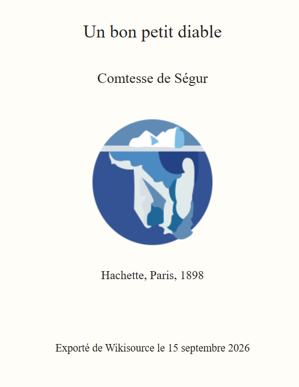 Couverture : Un bon petit diable